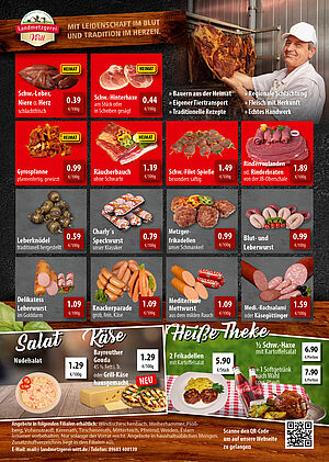 Eine Eine Aufstellung von verschiedenen Angeobten für die Kalenderwoche 41 für den Bereich Oberpfalzvon verschiedenen Angeobten für die Kalenderwoche 40 für den Bereich Oberpfalz