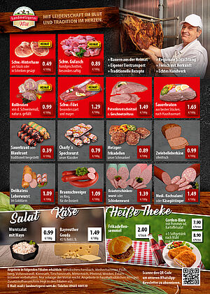 Eine Eine Aufstellung von verschiedenen Angeobten für die Kalenderwoche 41 für den Bereich Oberpfalzvon verschiedenen Angeobten für die Kalenderwoche 45 für den Bereich Oberpfalz